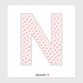 STICKER LETTRES COMPOSÉES DE CŒURS (Feuille)