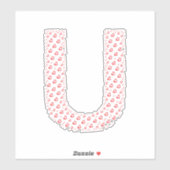 STICKER LETTRES COMPOSÉES DE CŒURS (Feuille)