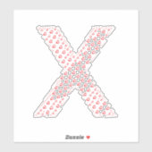 STICKER LETTRES COMPOSÉES DE CŒURS (Feuille)