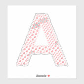 STICKER LETTRES COMPOSÉES DE CŒURS (Feuille)