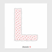 STICKER LETTRES COMPOSÉES DE CŒURS (Feuille)