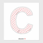 STICKER LETTRES COMPOSÉES DE CŒURS (Feuille)