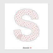 STICKER LETTRES COMPOSÉES DE CŒURS (Feuille)