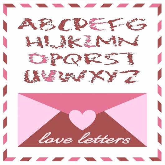 Sticker Lettres d'amour (Devant)