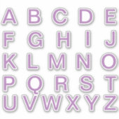 Sticker Lettres de monogramme alphabétique initiales (Devant)