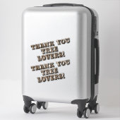 Sticker Lettres en bois Style Merci Amateurs d'arbre migno (Sur valise)