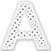 STICKER LETTRES FAITES D'ÉTOILES NOIRES (Recto)