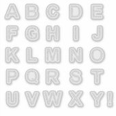 STICKER LETTRES FAITES D'ÉTOILES NOIRES (Devant)