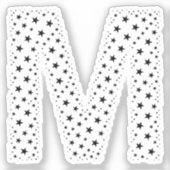 STICKER LETTRES FAITES D'ÉTOILES NOIRES (Recto)