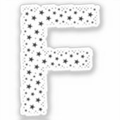 STICKER LETTRES FAITES D'ÉTOILES NOIRES (Recto)