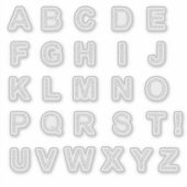 STICKER LETTRES FAITES D'ÉTOILES NOIRES (Devant)