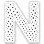 STICKER LETTRES FAITES D'ÉTOILES NOIRES (Recto)