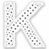 STICKER LETTRES FAITES D'ÉTOILES NOIRES (Recto)