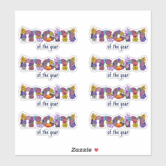 Sticker Lettres florales (Feuille)