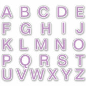 Sticker Lettres Initiales Monogramme Alphabet (Devant)