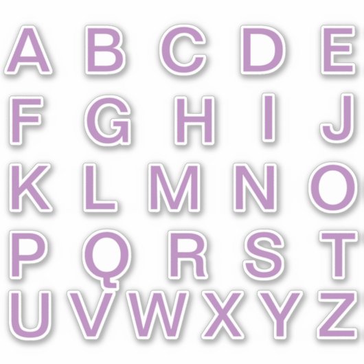 Sticker Lettres Initiales Monogramme Alphabet (Devant)