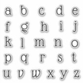Sticker Lettres Initiales Monogramme Alphabet (Devant)