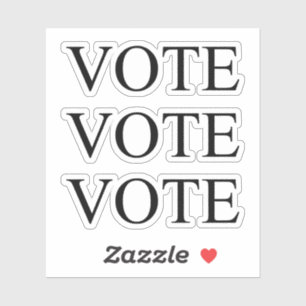 Sticker lettres noires "vote" - 3 par feuille