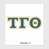 Sticker Lettres Tau Gamma Theta Vinyl - Couleur Décorée (Feuille)