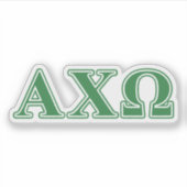 Sticker LETTRES VERTES Alphi Chi Omega (Devant)