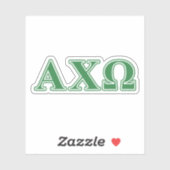 Sticker LETTRES VERTES Alphi Chi Omega (Feuille)