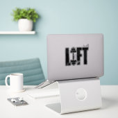 STICKER LEVAGE (Ordinateur portable sur le bureau)