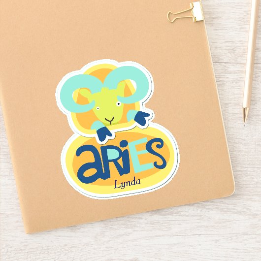 Sticker Lève le contour du bélier zodiaque (Carnet)