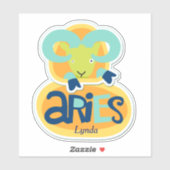 Sticker Lève le contour du bélier zodiaque (Feuille)