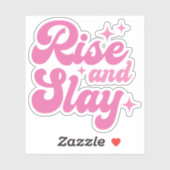 Sticker Lever et tailler drôle fille sur mesure Vinyl coup (Feuille)