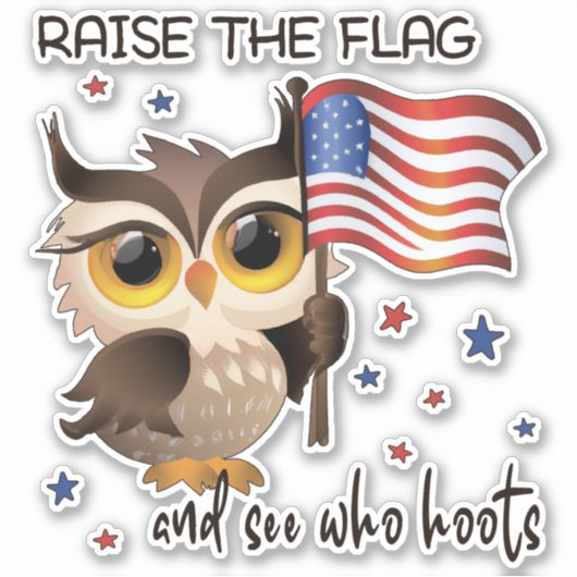 Sticker Levez le drapeau (Devant)