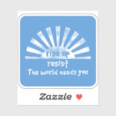 Sticker Levez-vous et résistez à l'autocollant de vinyle (Feuille)