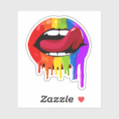 STICKER LEVRES ARC-EN-CIEL (Feuille)
