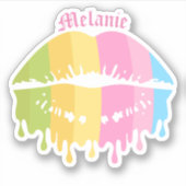 Sticker Lèvres de fusion colorées (Devant)