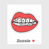 Sticker Lèvres électriques pour filles (Feuille)