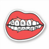 Sticker Lèvres électriques pour filles (Devant)