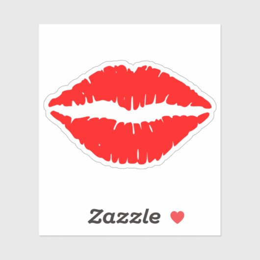 Sticker Lèvres rouges (Feuille)