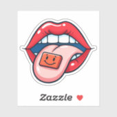Sticker Lèvres rouges (Feuille)