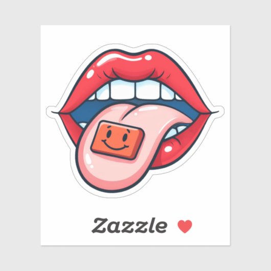 Sticker Lèvres rouges (Feuille)