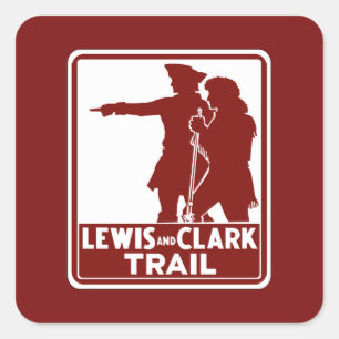 Sticker Lewis & Clark, Traffic Guide Sign, États-Unis