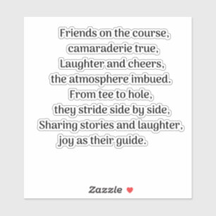 Sticker L'excitation de Golfer