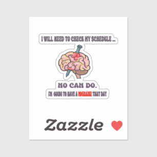 Sticker L'excuse de la migraine ! Éviter l'interaction soc