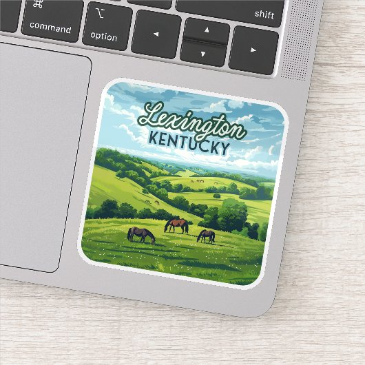 Sticker Lexington Kentucky Horloges Bluegrass Fermes Vinta (Détail)