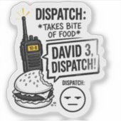 Sticker L'expéditeur prend une bouchée….. (Devant)