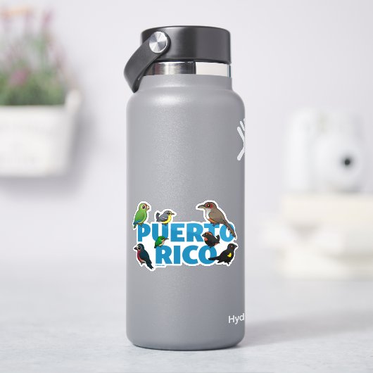 Sticker L'exploit de Porto Rico Birdorable. Oiseaux endémi (HydroFlask)