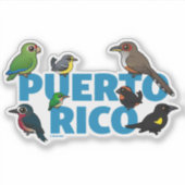 Sticker L'exploit de Porto Rico Birdorable. Oiseaux endémi (Devant)