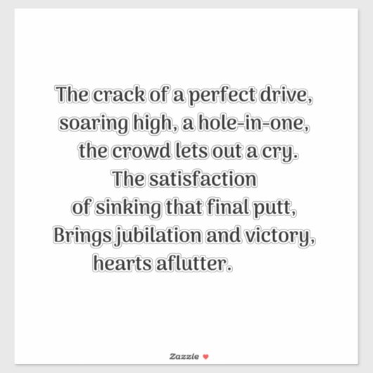 Sticker L'extase du golfeur (Feuille)