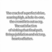 Sticker L'extase du golfeur (Devant)