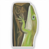 Sticker Lézard Anolis vert (Devant)
