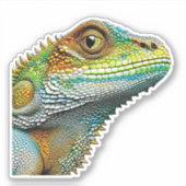 Sticker Lézard d'aspect cool Art IA (Devant)