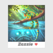 Sticker Lézard et Monstre (Feuille)